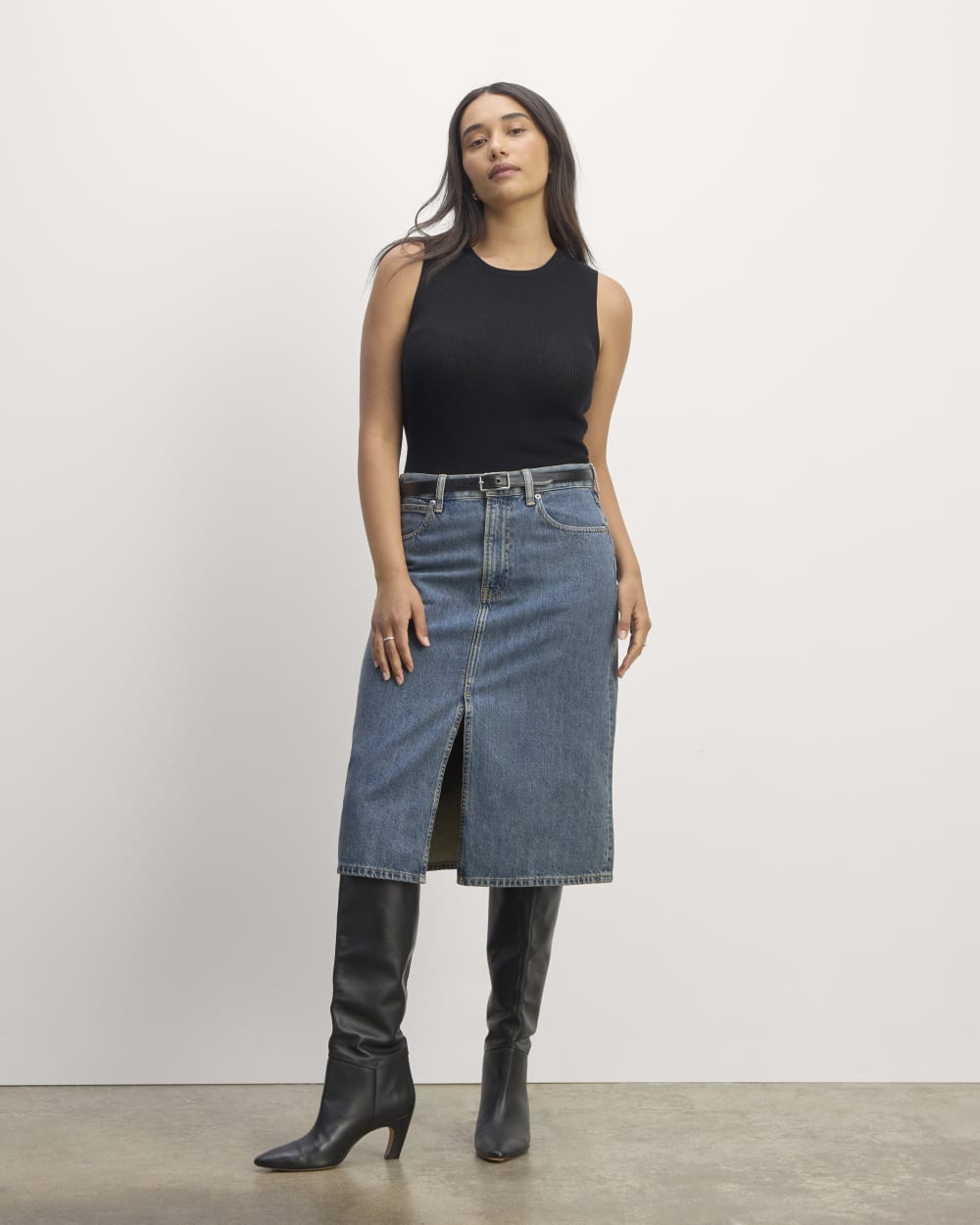 The Denim Culotte long length skirt