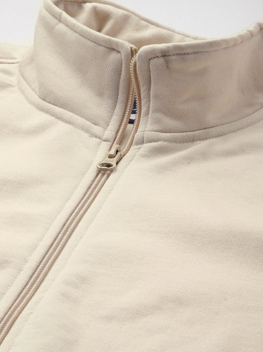 Off-white solid regular fit sweatshirt