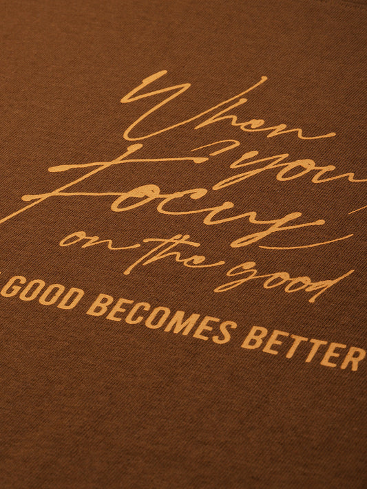 The Life Co. Typography Printed Drop-Shoulder Sleeves Oversized T-shirt