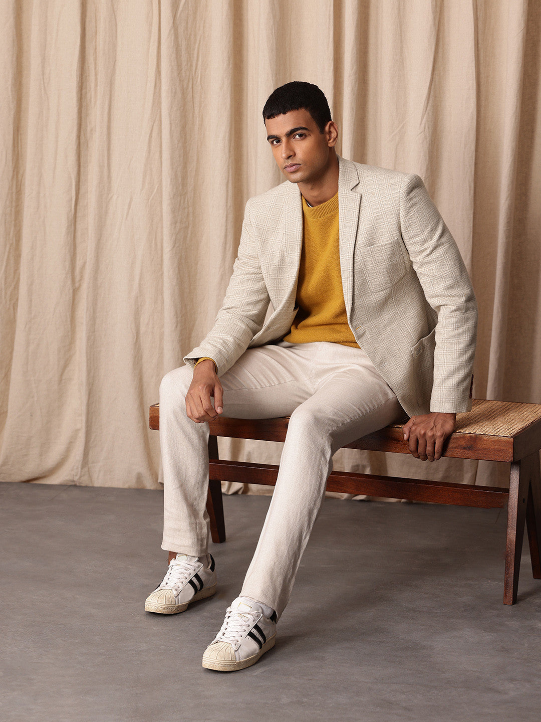 Mr. Bowerbird Checked Tailored Fit Single-Breasted Smart Casual Blazer