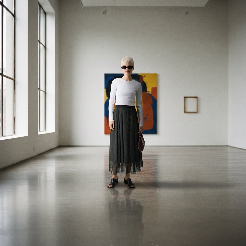 Women’s Black High-Waist Wide-Leg Trousers