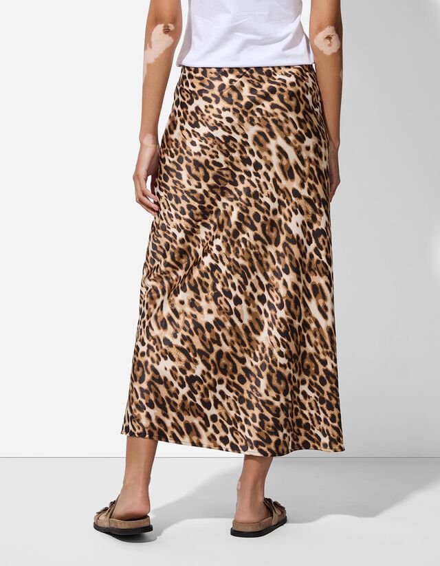 White Leopard print Skirt