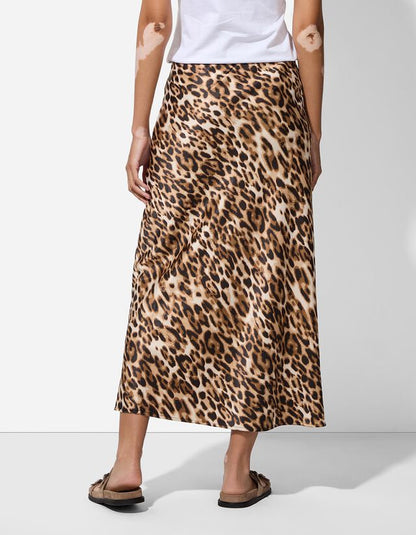 White Leopard print Skirt