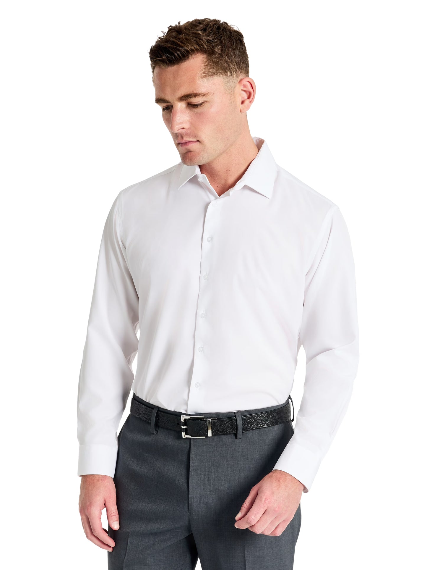 Men's Performance White Dress Shirt