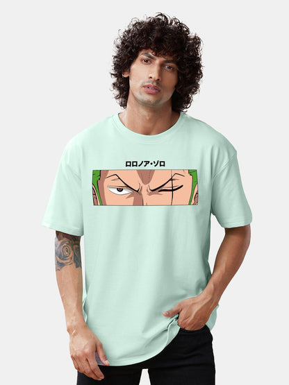 Unisex Zoro Anime Printed Cotton Oversized T-shirt