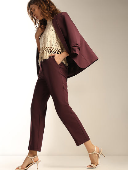 Women Slim Fit Cropped Trousers