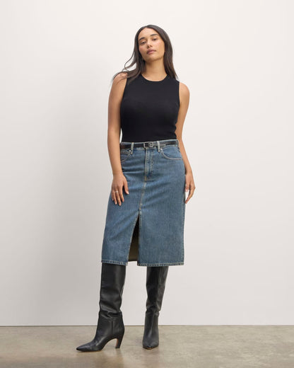 The Denim Culotte long length skirt