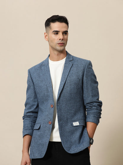 Men Tweed Tailored Fit Blazers