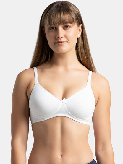 Wirefree Non Padded Super Combed Cotton Stretch Medium Coverage Everyday Bra