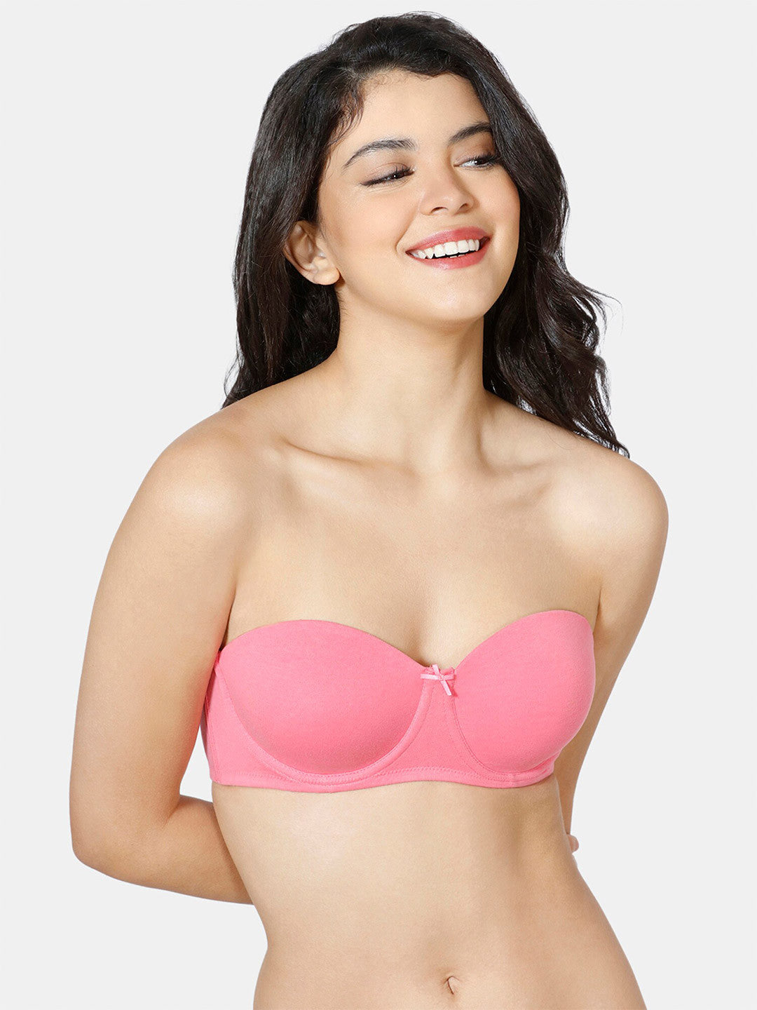 Medium Coverage Lightly Padded Strapless Everyday Bra With All Day Comfort