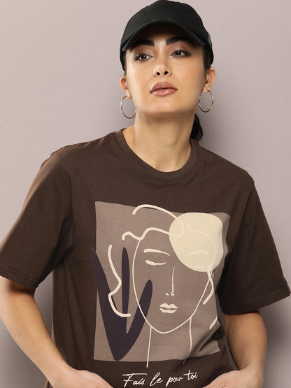 Graphic Printed Oversized Pure Cotton T-shirt