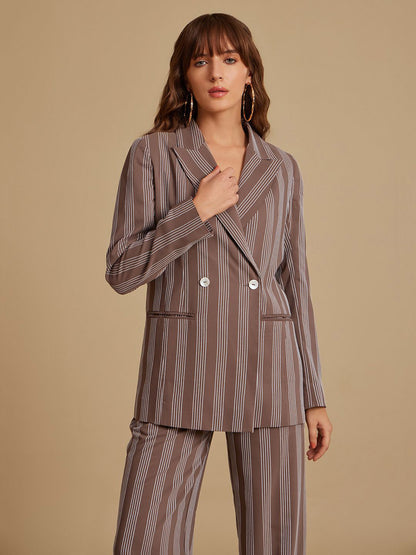 Self Design Oversized-Fit Double-Breasted Blazers