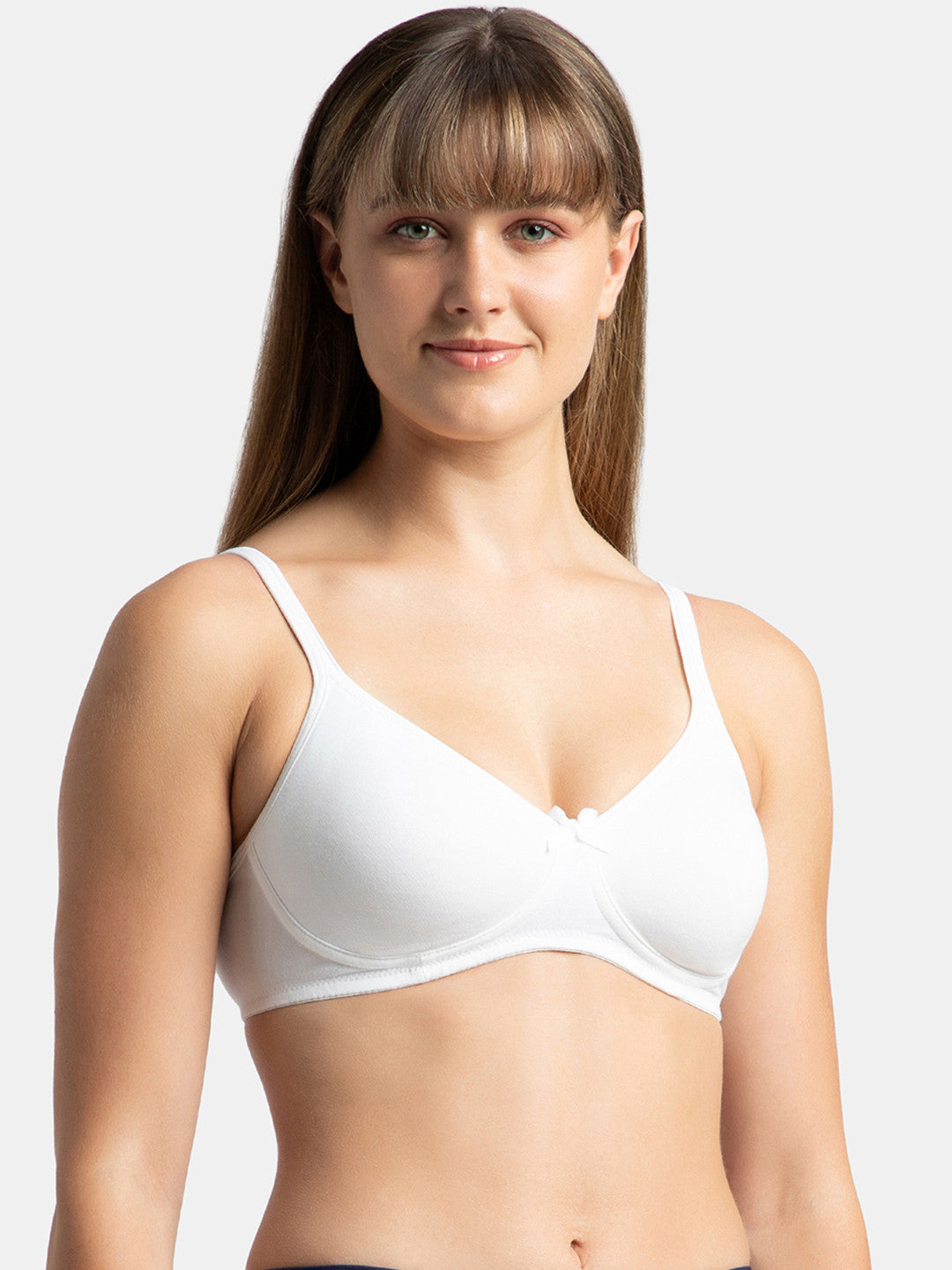 Wirefree Non Padded Super Combed Cotton Stretch Medium Coverage Everyday Bra