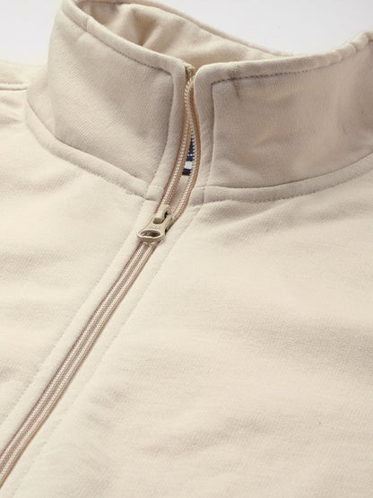 Off-white solid regular fit sweatshirt