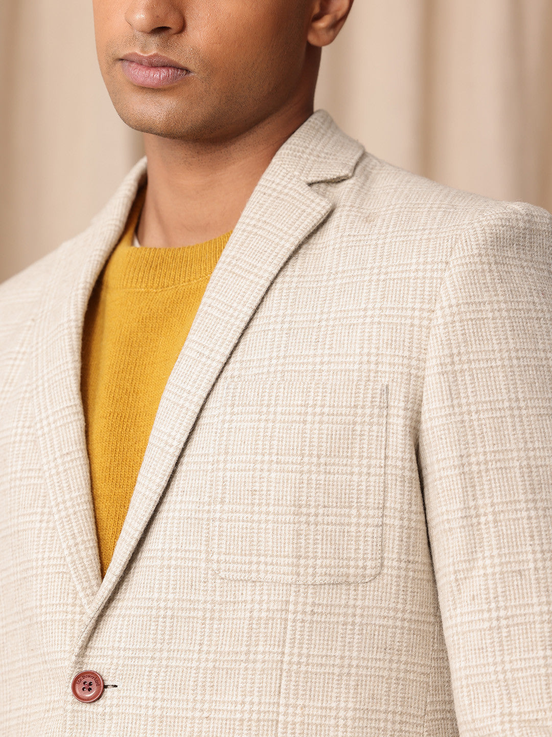 Mr. Bowerbird Checked Tailored Fit Single-Breasted Smart Casual Blazer