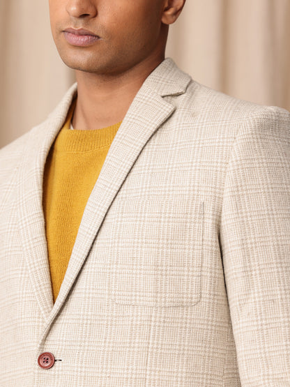 Mr. Bowerbird Checked Tailored Fit Single-Breasted Smart Casual Blazer