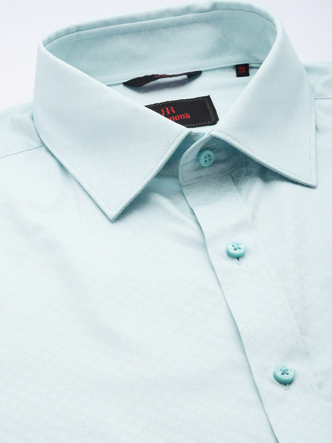 Pure Cotton Slim Fit Geometric Printed Formal Shirt
