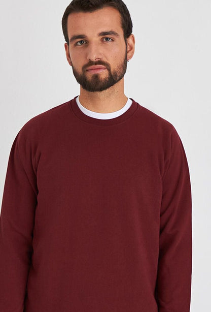 Organic Fair Trade - Fluffy, soft sweater / Ruby red