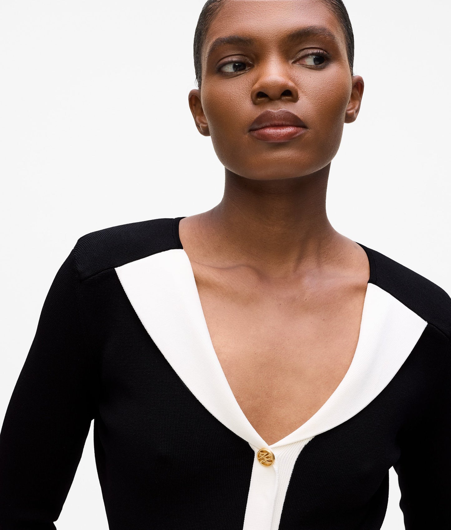 Black Midi length Knit dress