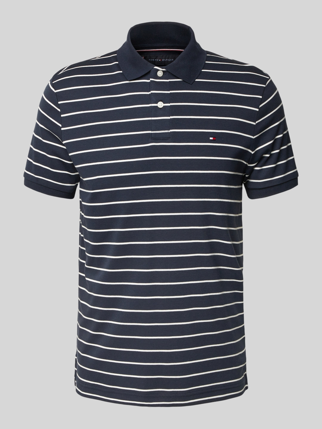 Regular fit polo shirt made of pure cotton in navy