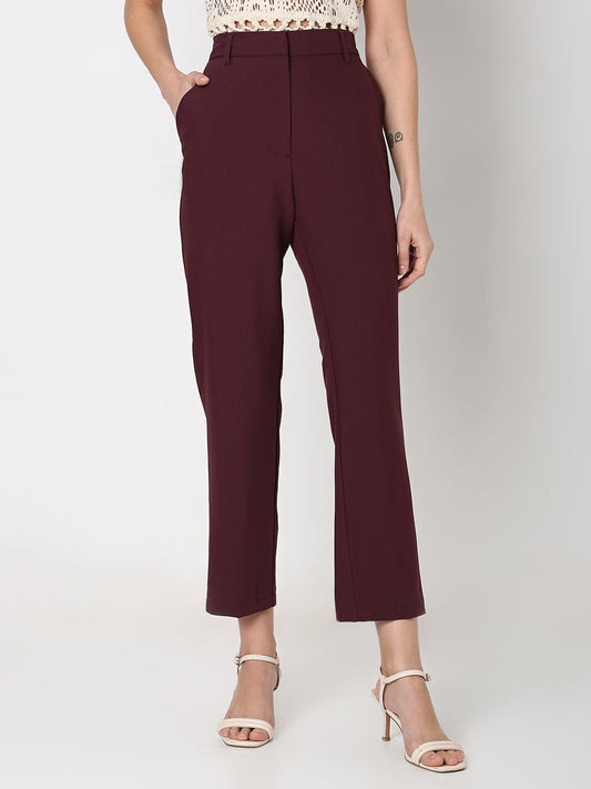 Women Slim Fit Cropped Trousers