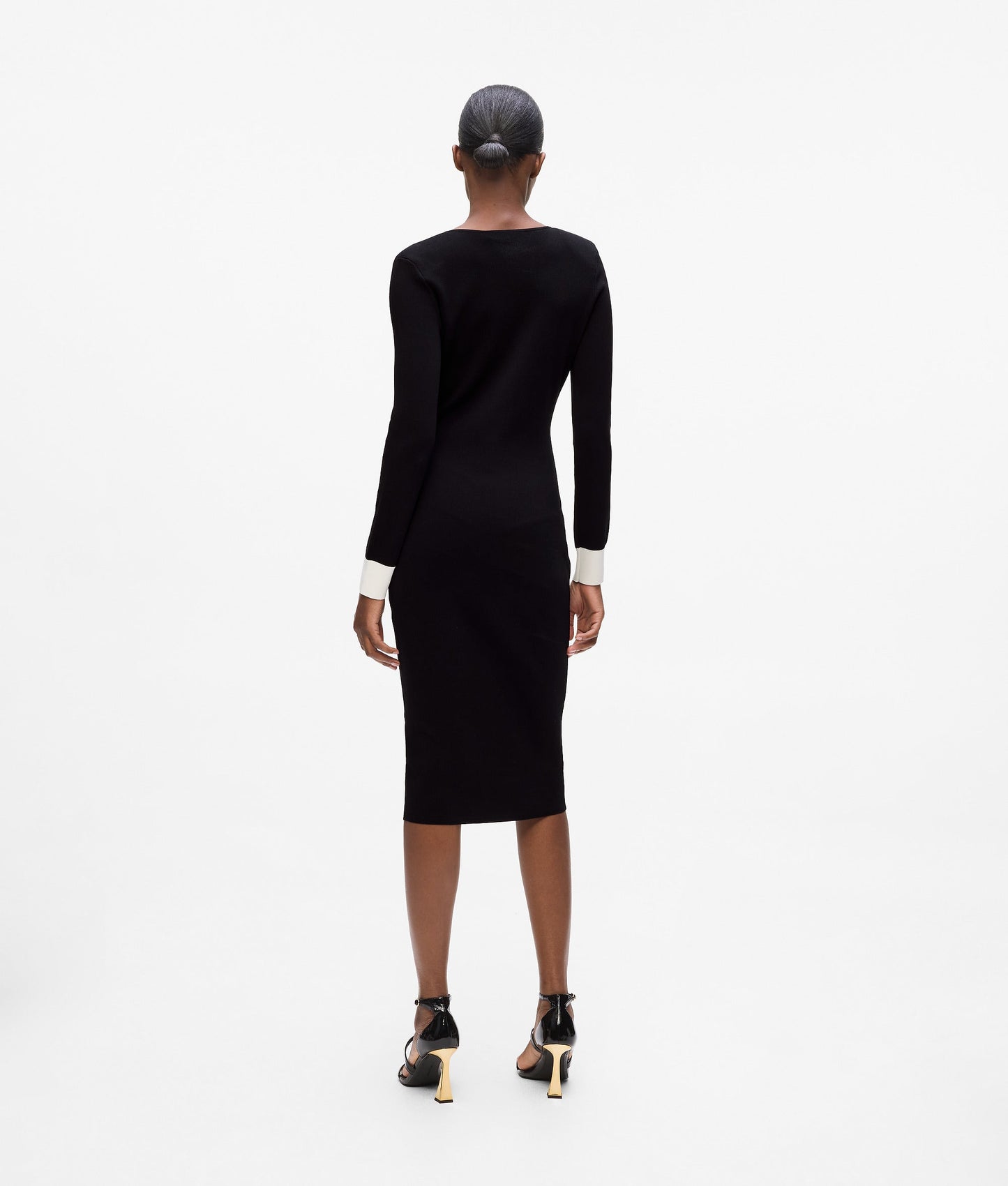 Black Midi length Knit dress