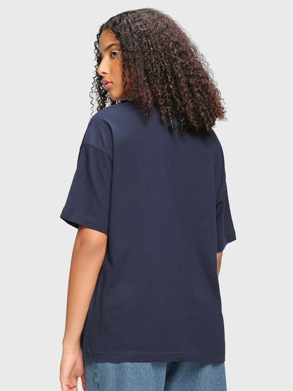 Graphic Printed Drop-Shoulder Sleeves Oversized Fit Cotton T-shirt