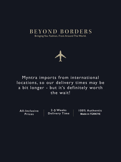 Trendyol Self Design V-Neck Pleated Midi Empire Dress