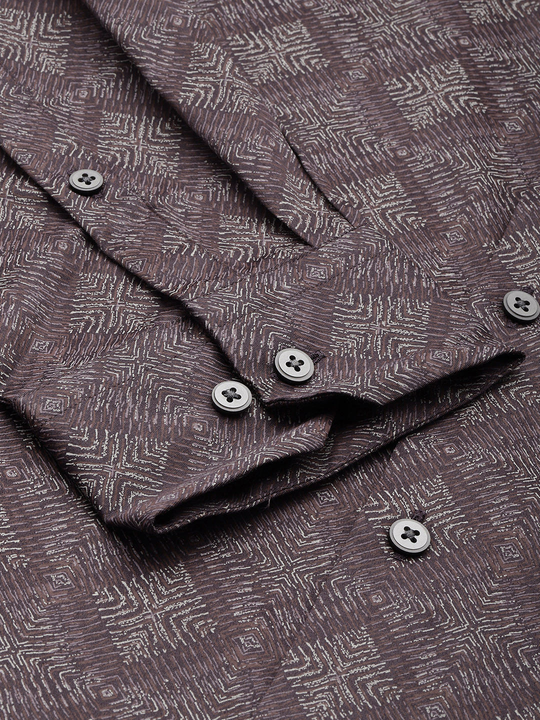 Manhattan Slim Fit Printed Pure Cotton Formal Shirt