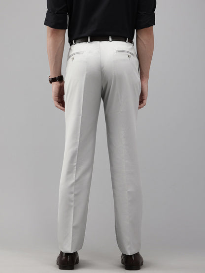 Men Textured Formal Trousers