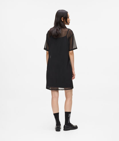 Mesh T-shirt dress