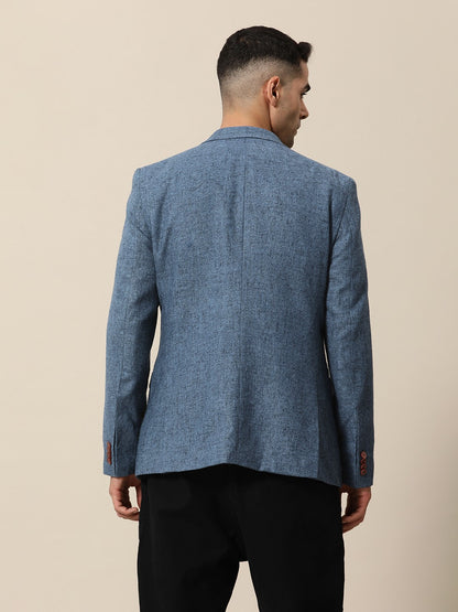 Men Tweed Tailored Fit Blazers