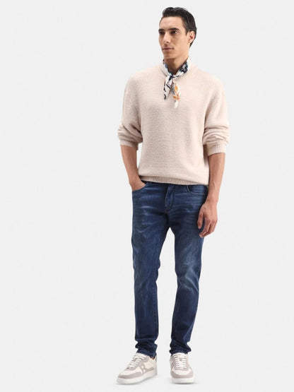 Men Smart Slim Fit Low-Rise Light Fade Jeans