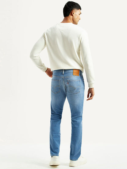 Men Classic Slim Fit Mid-Rise Light Fade Stretchable Jeans