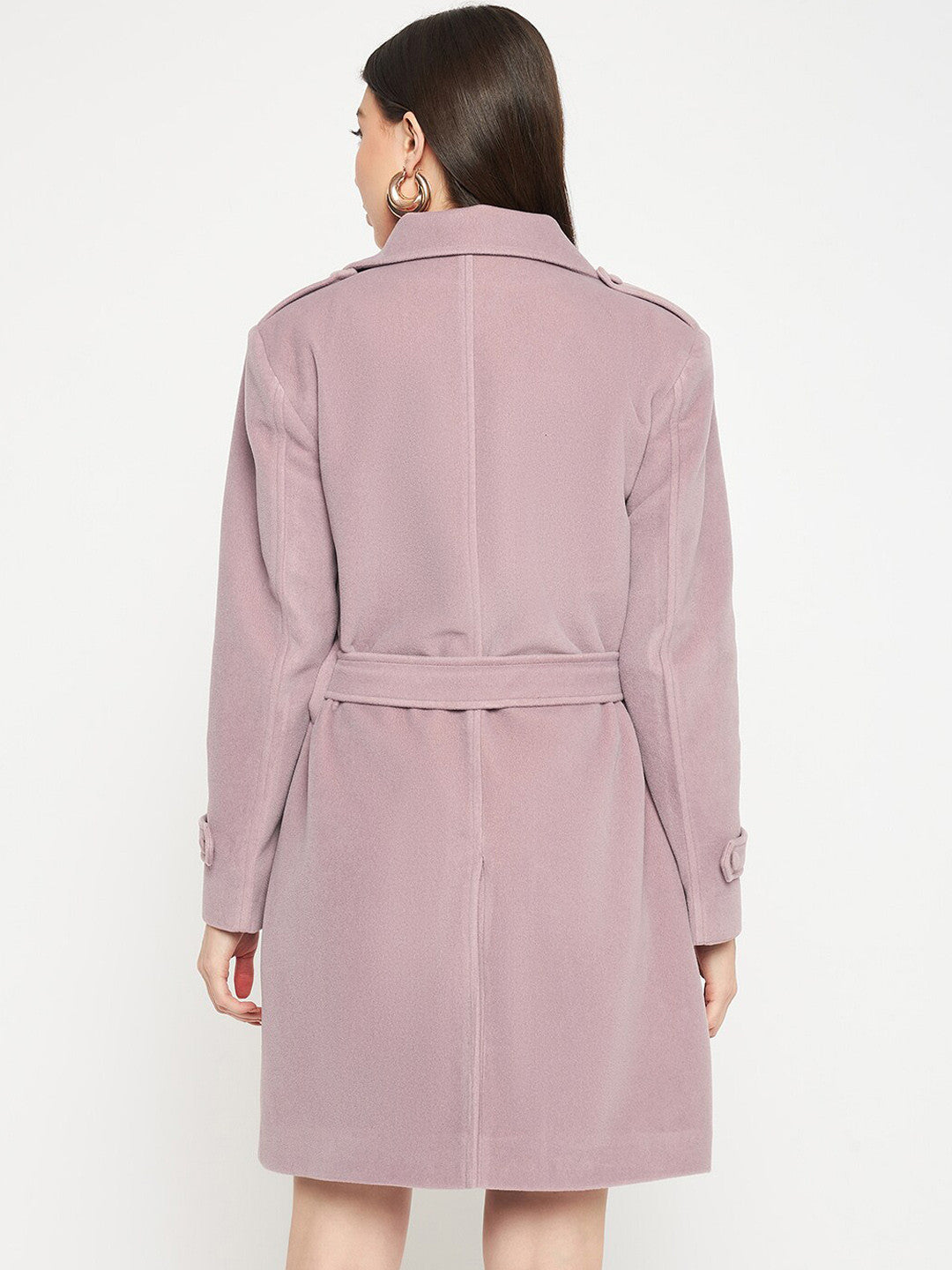 Single-Breasted Winter Woolen Trench Coat