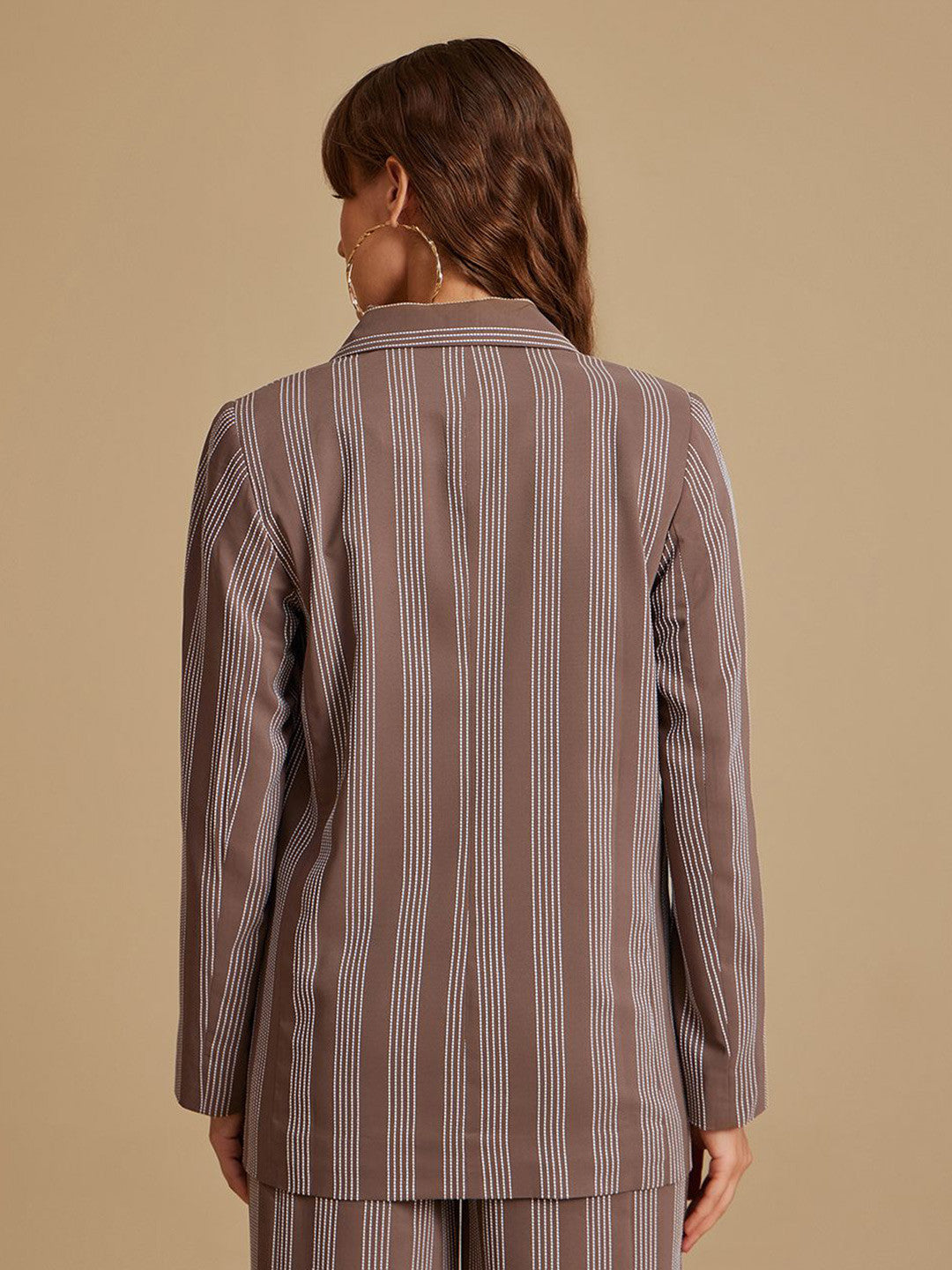 Self Design Oversized-Fit Double-Breasted Blazers