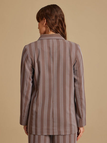 Self Design Oversized-Fit Double-Breasted Blazers