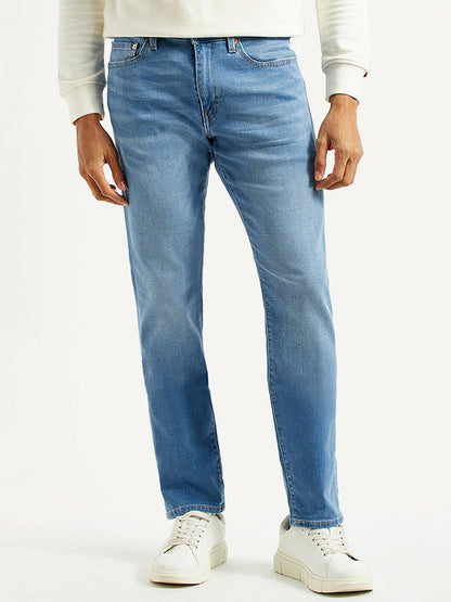 Men Classic Slim Fit Mid-Rise Light Fade Stretchable Jeans