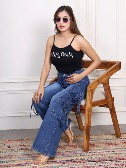 Women Jean Straight Fit High-Rise Light Fade Stretchable Jeans