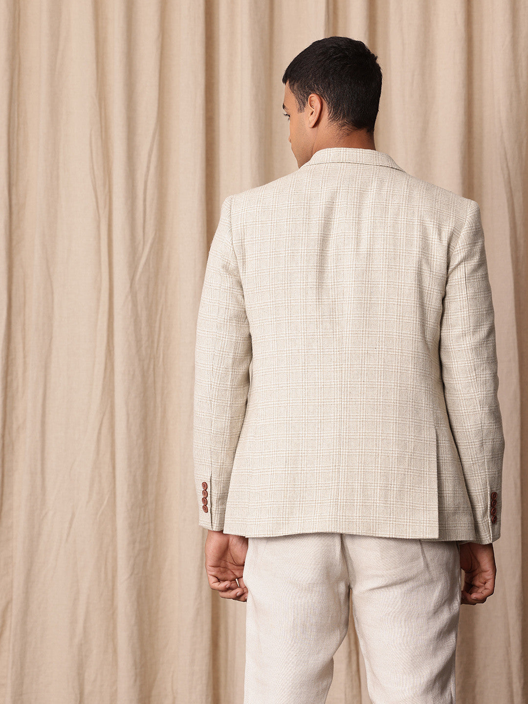 Mr. Bowerbird Checked Tailored Fit Single-Breasted Smart Casual Blazer