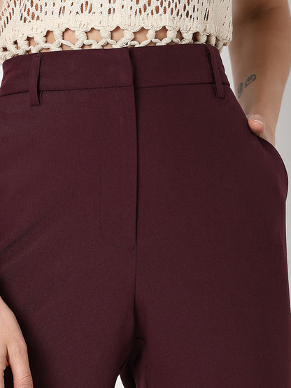 Women Slim Fit Cropped Trousers