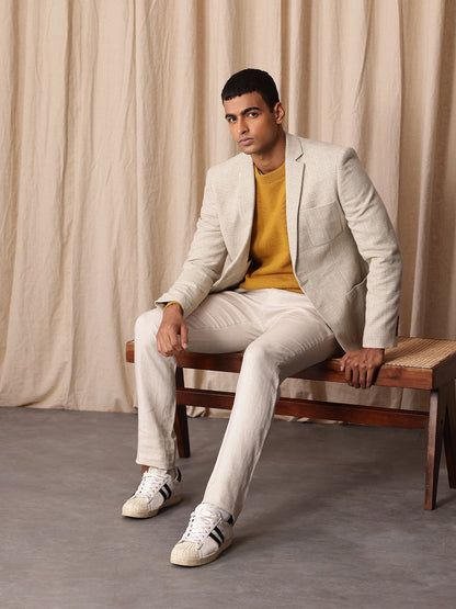 Mr. Bowerbird Checked Tailored Fit Single-Breasted Smart Casual Blazer