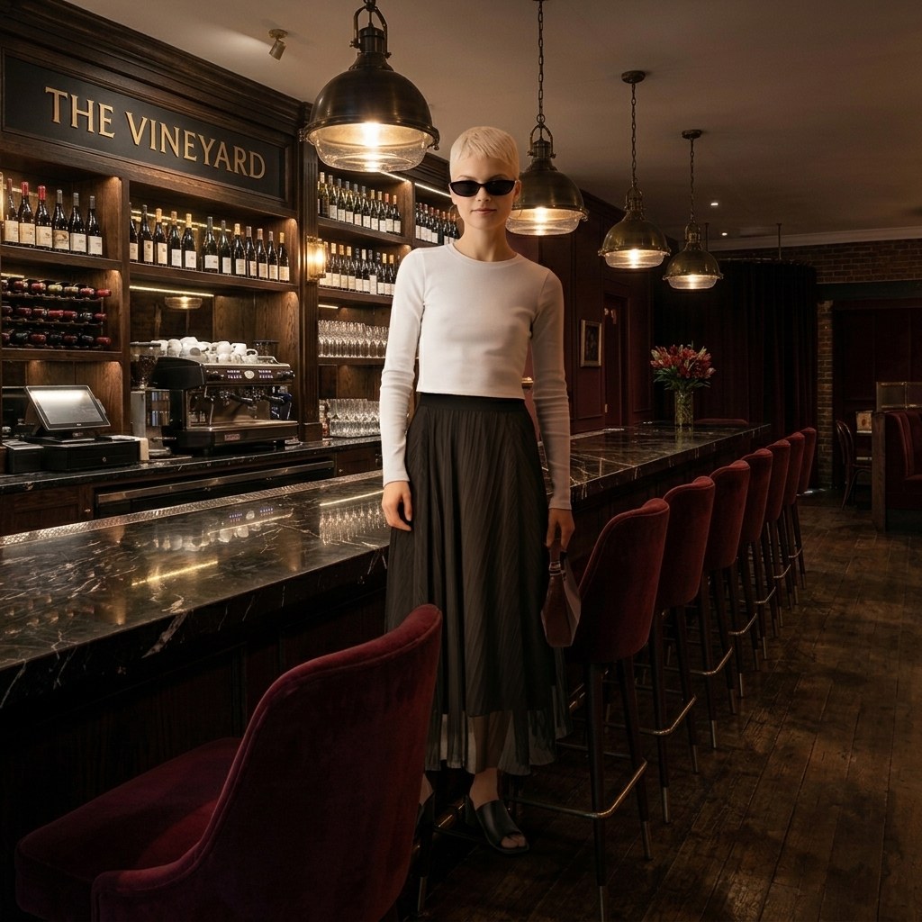 Women’s Black High-Waist Wide-Leg Trousers
