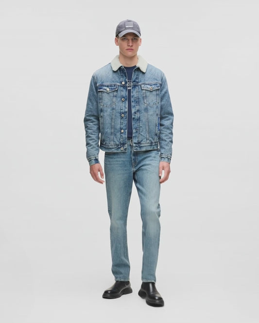 Shearling denim jacket