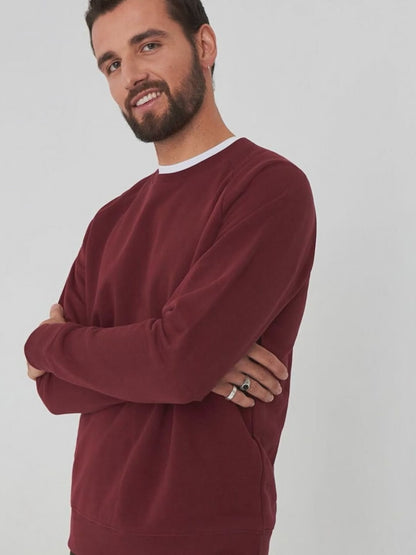 Organic Fair Trade - Fluffy, soft sweater / Ruby red